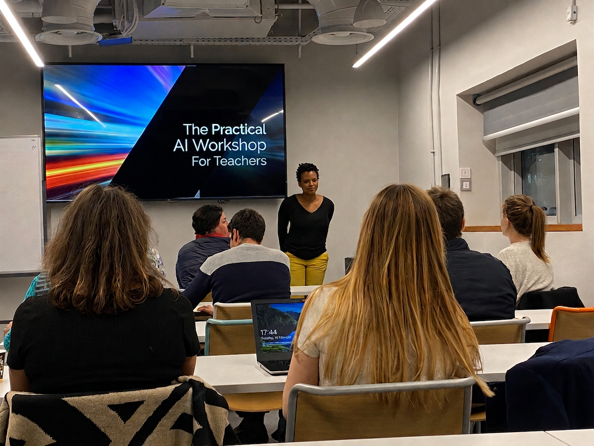 Teachers attending The Practical AI Workshop For Teachers